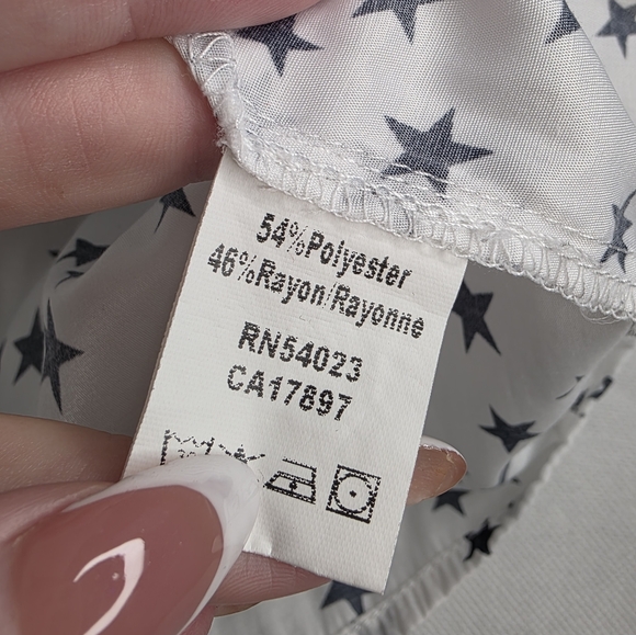 Alice Ritter Brooklyn M Star Blouse White Navy Blue Summer AT-2300 - Picture 7 of 7